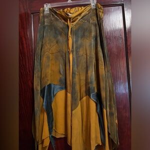 Funky flowing silk skirt, purchased at an art show